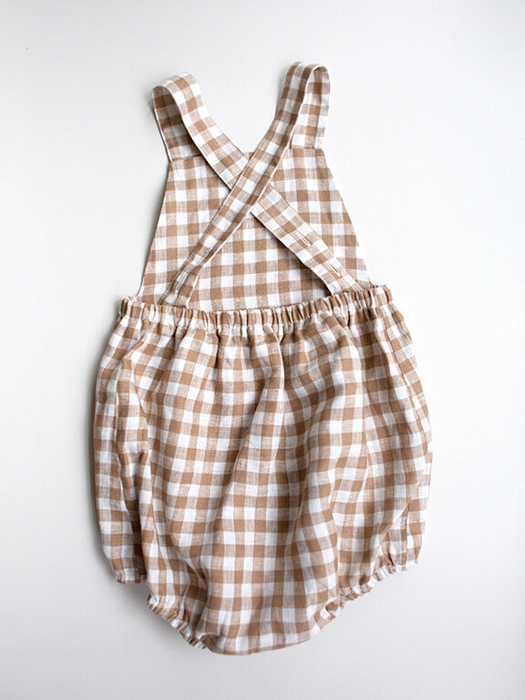 Outlet | The Gingham Overall Romper